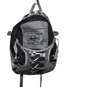 Rawlings Players Youth Tball Softball Baseball Backpack Gray Black 17x14x5